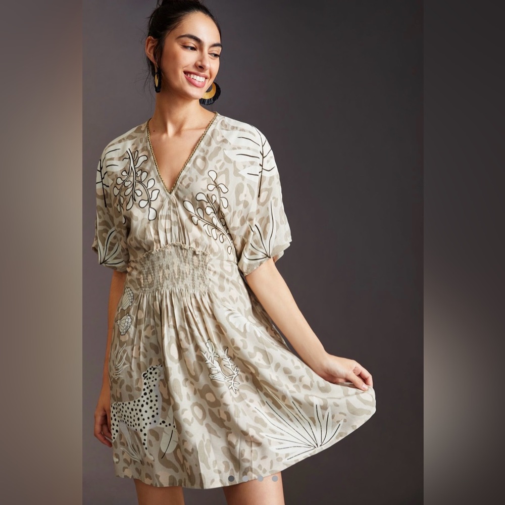 Antropologie Bl-nk Tatiana kaftan dress V- neck One size